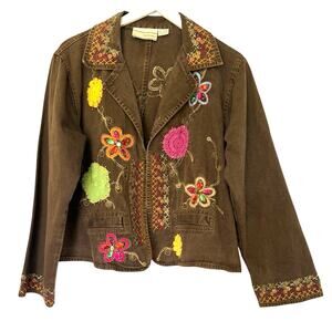 Vintage Carrie Allen Embroidered Beaded Jacket